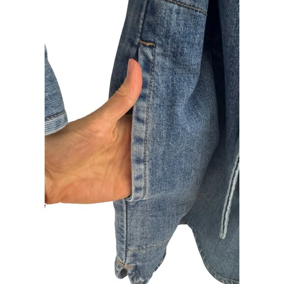 Current/Elliott The Ater Denim Romper w/Tie + Pockets Size 3 = Large MSRP$278.00 - Picture 7 of 13